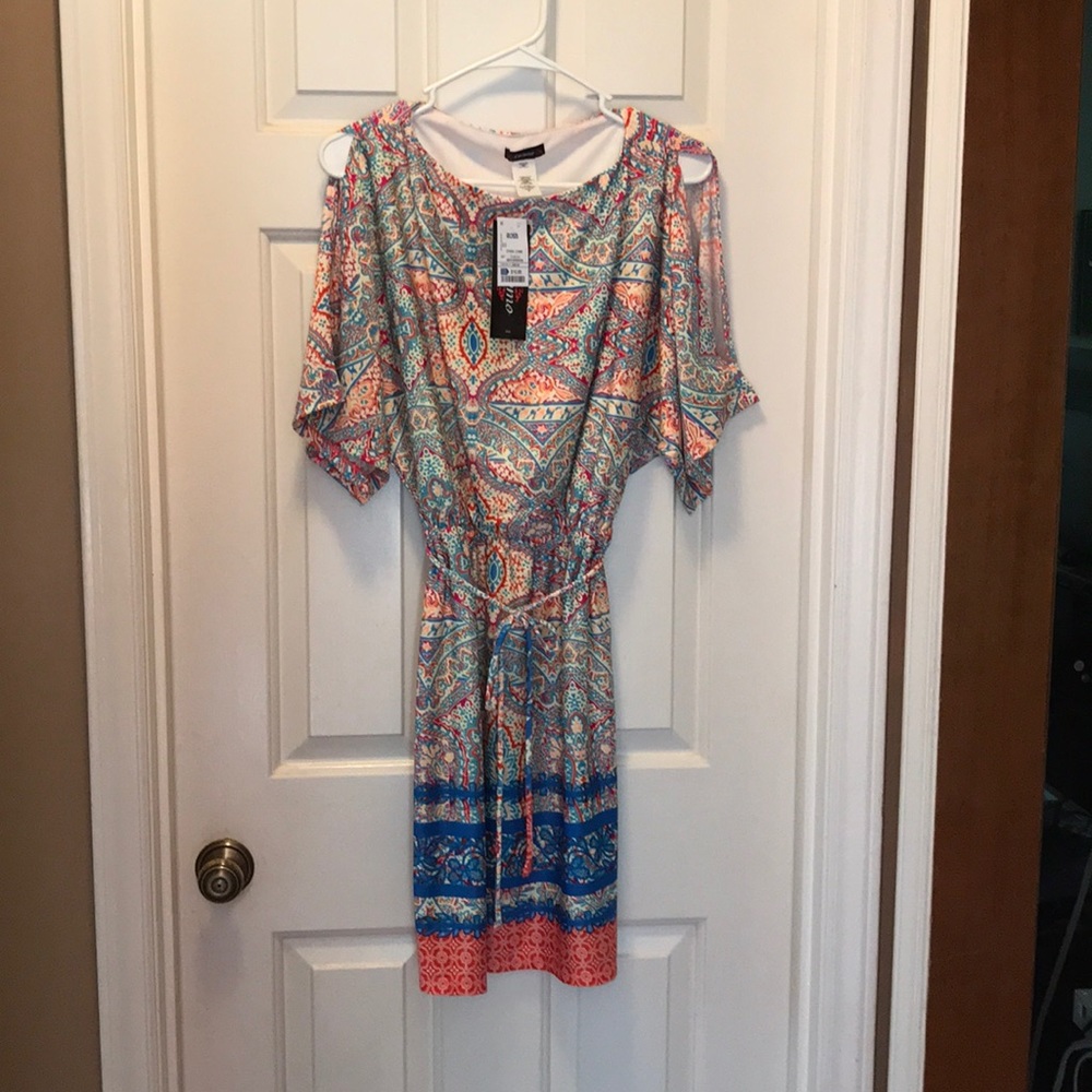 Cocomo royal blue and red dress NWT